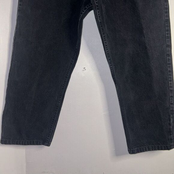 Vintage 90s Wrangler Black Denim Jeans 13MWZWK Size 36x30 Made In The USA - Picture 4 of 9